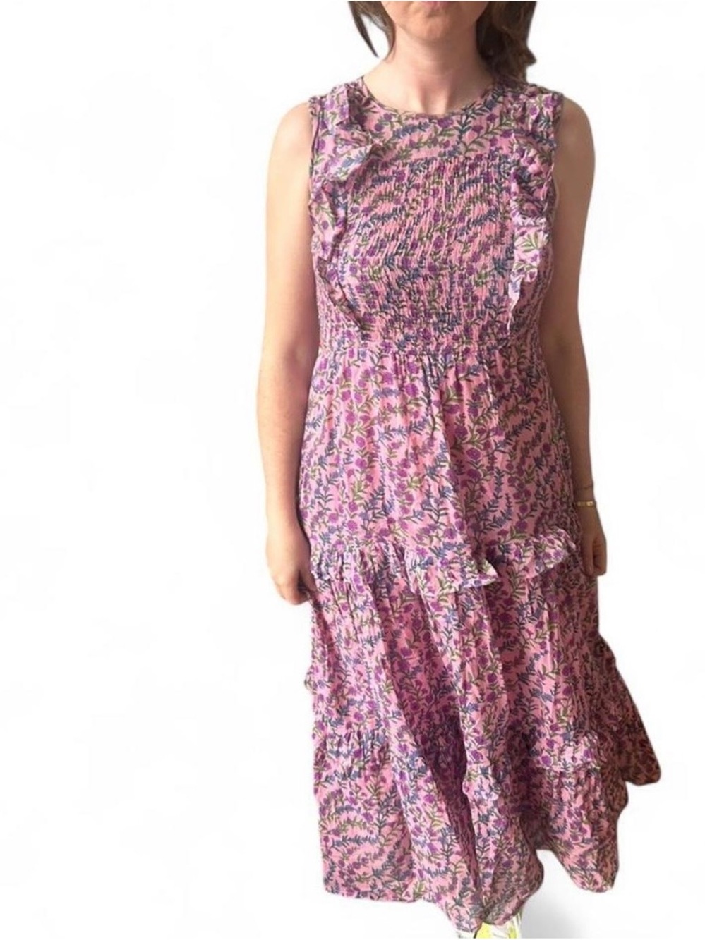 Boho Indian Block Print 100% Cotton Maxi Summer Dress